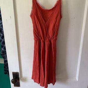 Rust gauze dress